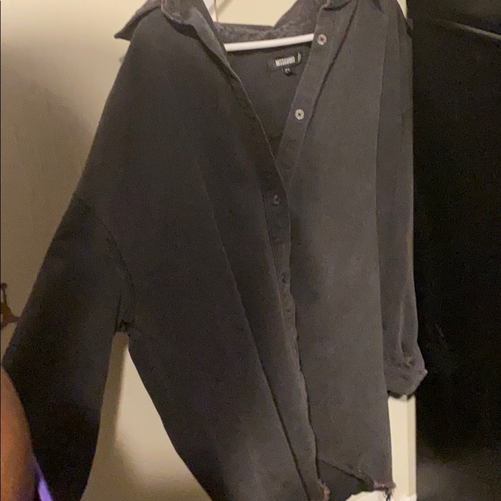 Oversized Black denim dress - Picture 1 of 3
